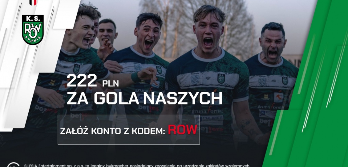 Szaleństwo! Nasz bukmacher Betters płaci 222 PLN za minimum jednego gola ROW-u przeciwko Szombierkom!