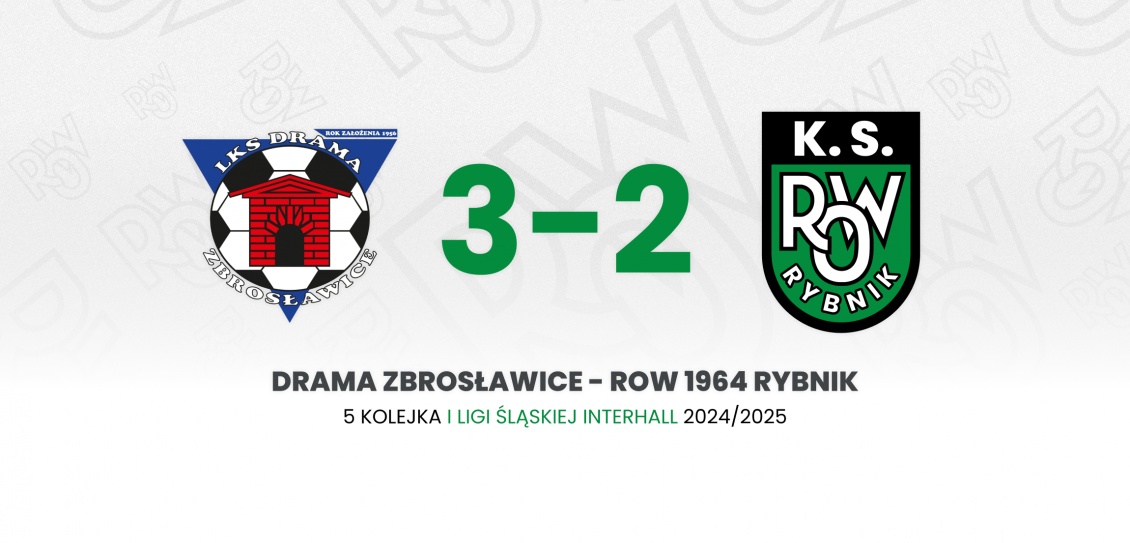 Drama Zbrosławice - ROW 1964 Rybnik 3:2 (1:0)