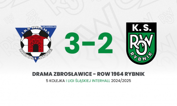 Drama Zbrosławice - ROW 1964 Rybnik 3:2 (1:0)