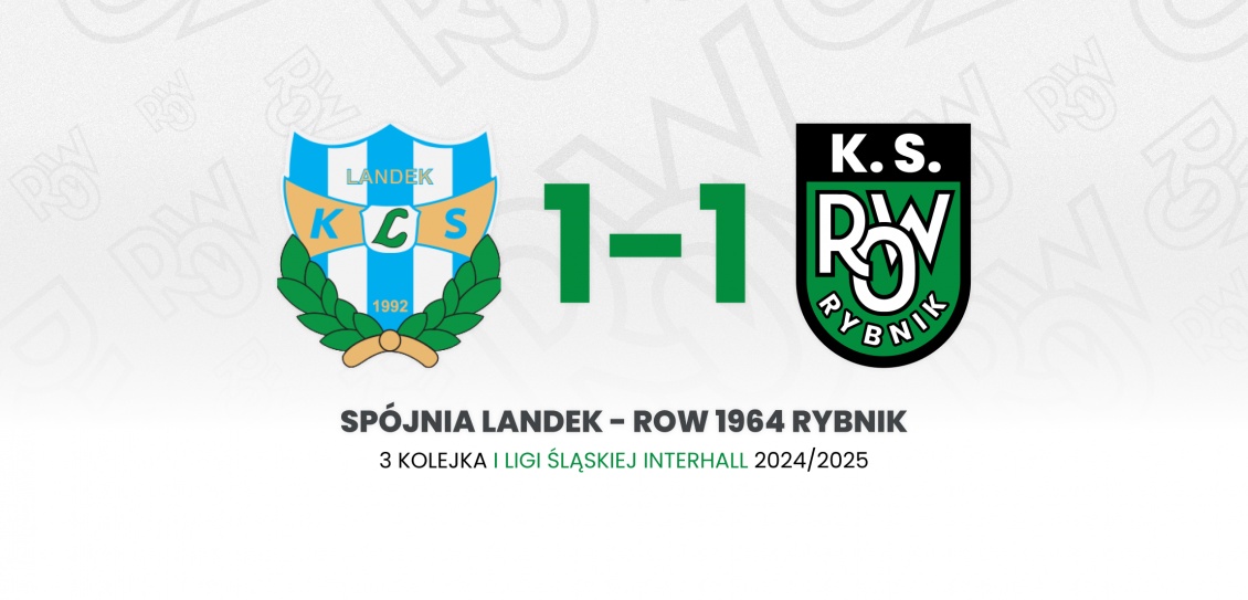 Spójnia Landek – ROW 1964 Rybnik 1:1 (1:0) – Podsumowanie meczu